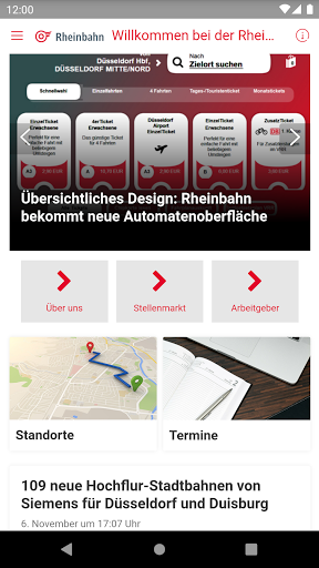 Android application Fahrtwind by Rheinbahn screenshort