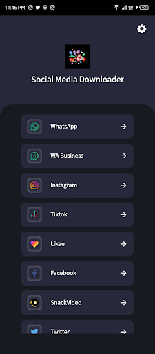 Android application Social Media Downloader screenshort