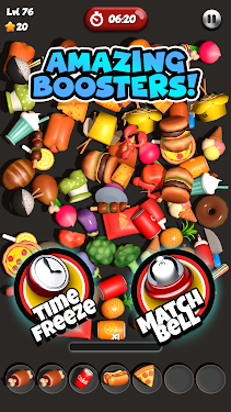 #3. Food Match 3D: Tile Puzzle (Android) By: Matchingham Games