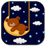 Sleeping teddy bear icon