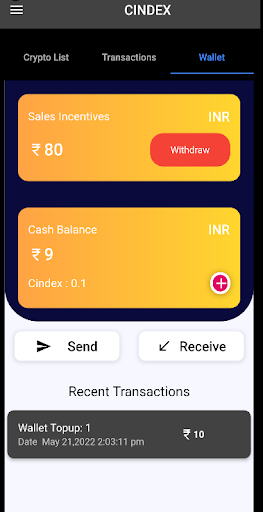 CINDEX - CRYPTO SENSEX APP Screen 2
