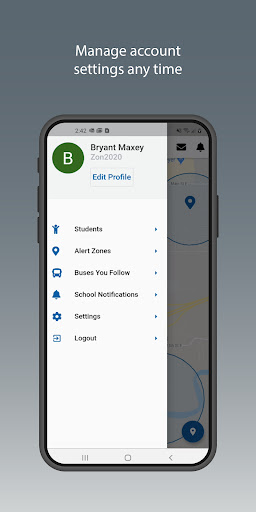 Android application BusZone screenshort