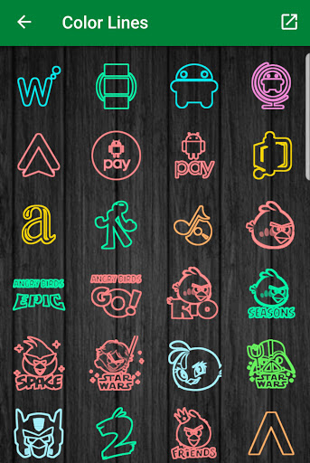 Líneas de color - Paquete de iconos