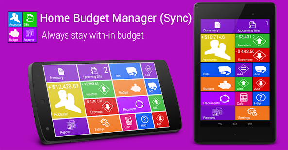 Home Budget Manager  W/ Sync Screenshot
