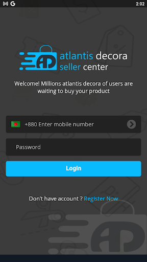 Android application Atlantis Decora Seller Center screenshort