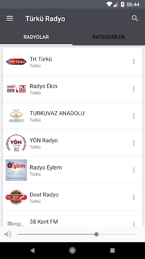 Android application Türkü Radyoları screenshort