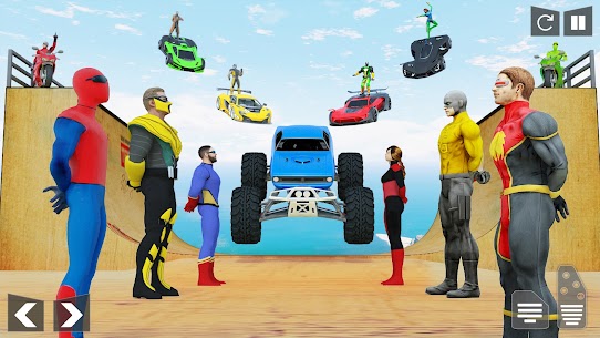 Free SuperHero Mega Ramp  Car Games 2