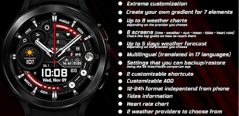 GS Weather 11 Hybrid Watchfaceのおすすめ画像1