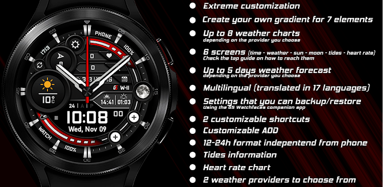 GS Weather 11 Hybrid Watchface - 3.2.1 - (Android)