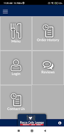 Android application Rocca Cafe Lounge screenshort