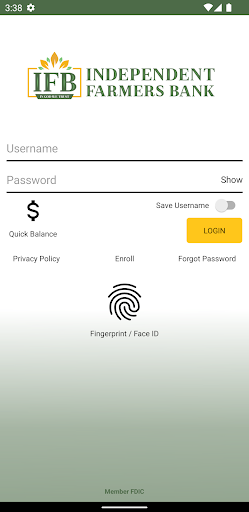 Android application Independent Farmers Bank screenshort