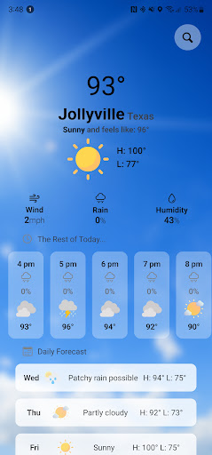 Android application Weather App screenshort