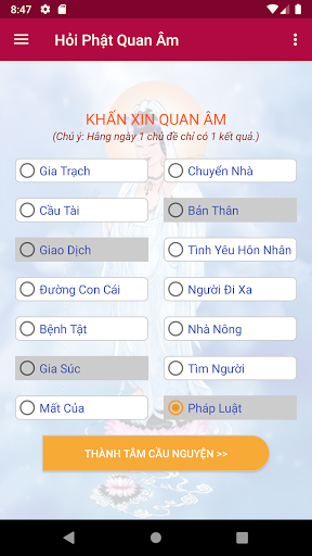 Android application Thắp Hương Khấn Phật Online screenshort
