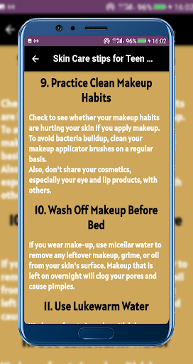 Skin care routine for teenager