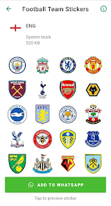 Screenshot 9 Football team Stickers android