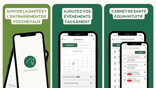 Android application Equitazone: suivi des chevaux screenshort