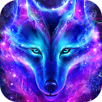 Cover Image of Download Night Sky Wolf Live Wallpaper 2.4.1 APK