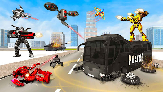 Captura 12 Police Robot Bus: Car Games android