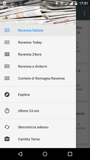 Android application Ravenna notizie locali screenshort
