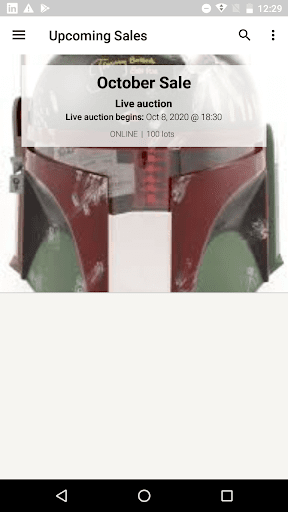 Android application Gametime Auctions screenshort
