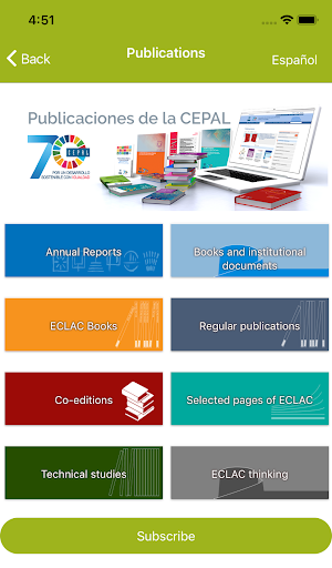 Android application ECLAC Publications screenshort