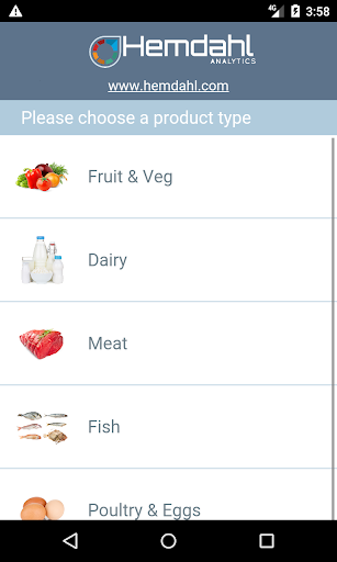 Android application Hemdahl Food Safety Guide screenshort