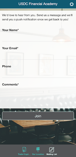 Android application USDC Financial Academy App screenshort