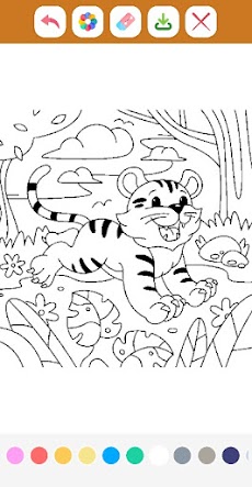 Cute Tiger Coloring Bookのおすすめ画像2
