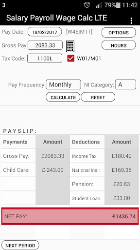 Android application Salary Payroll Calculator screenshort