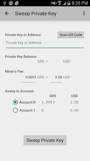 GroestlCoin Wallet32 Screen 3