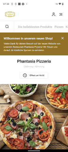 Android application Phantasia Pizzeria screenshort