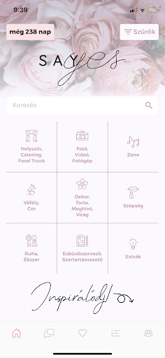 Say Yes - Társ az esküvőtökben Screenshot 1 - AppWisp.com