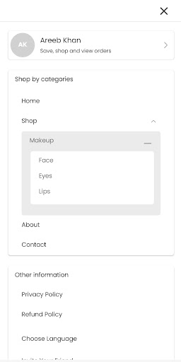 Android application MAAKE Beauty screenshort