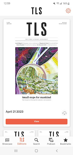 Screenshot of The Times Literary Supplement.