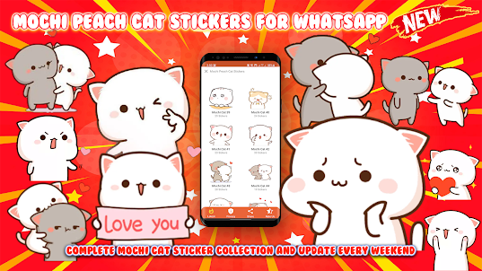 Mochi Peach Cat Stickers
