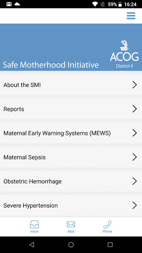 Android application ACOG DII SMI screenshort