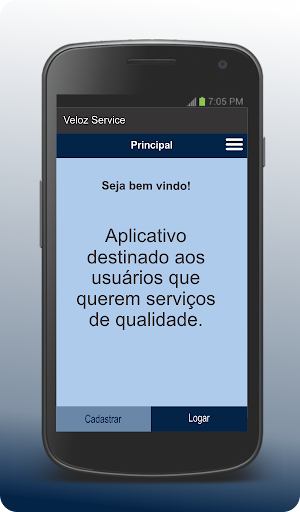 Android application Veloz Service - Cliente screenshort