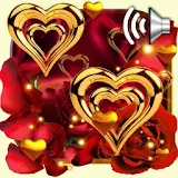 Rose Gold Hearts LWP icon