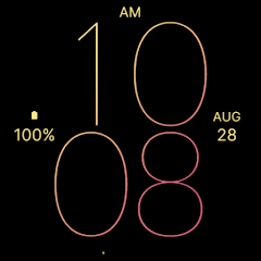 Peach Line Watch Face