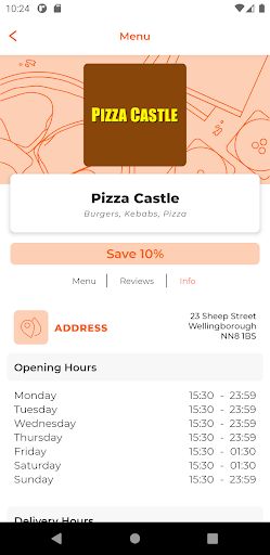 Pizza Castle NN8 Screen 2