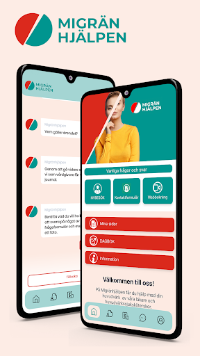Android application Migränhjälpen screenshort