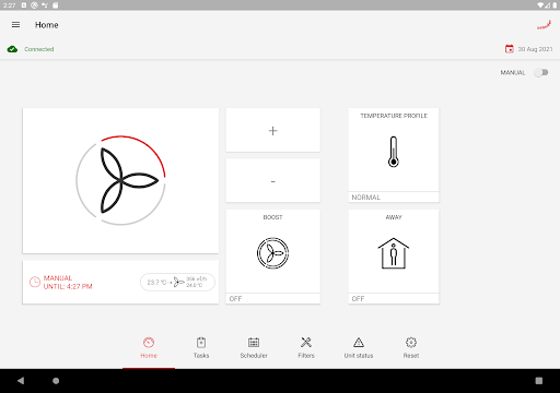 Zehnder ComfoControl Screen 3