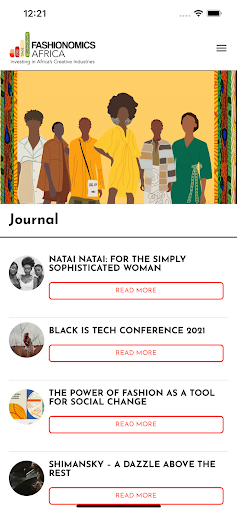 Android application Fashionomics Africa screenshort
