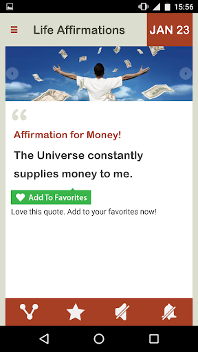 Life Change Affirmations Daily Screen 3