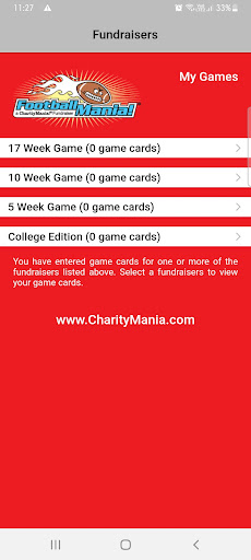 Android application FootballMania Fundraisers screenshort