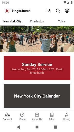 Android application kings’ Church screenshort