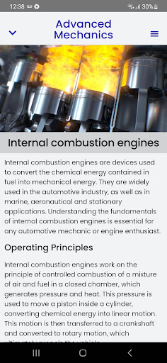 Advanced Mechanics Course Screen 3