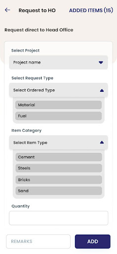 Gaura Construction ERP Screen 3