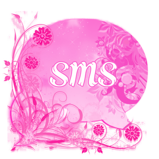Pink Flowers Theme GO SMS Pro logo