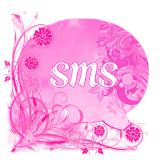 Pink Flowers Theme GO SMS Pro icon